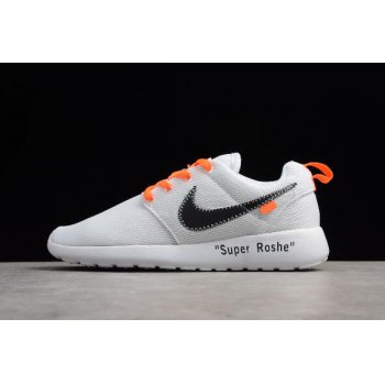 Off-White x Nike Roshe Super Run White Black-Orange Running Shoes Shoes